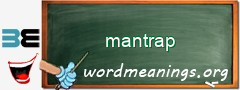 WordMeaning blackboard for mantrap